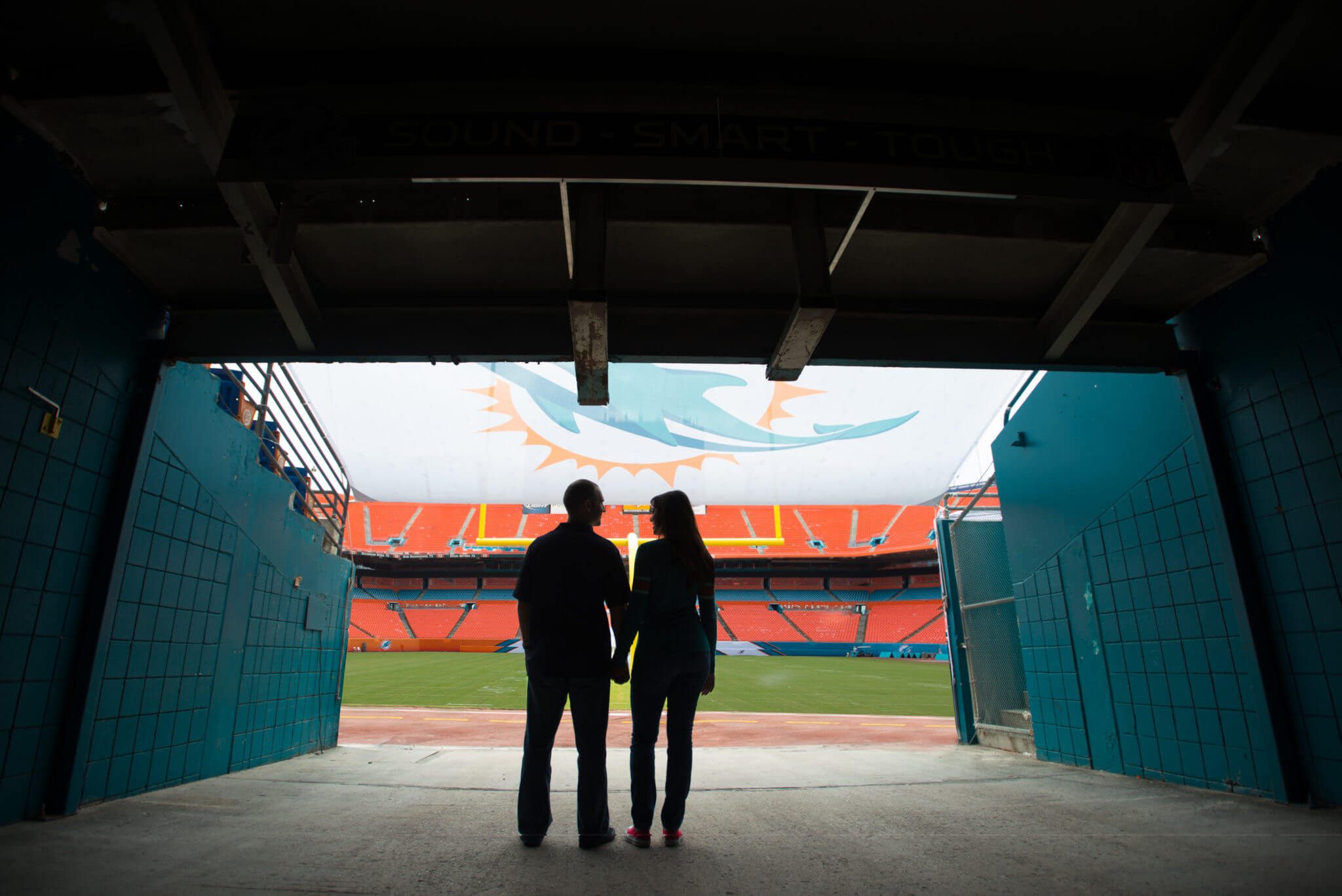 miami dolphins engagement shoot